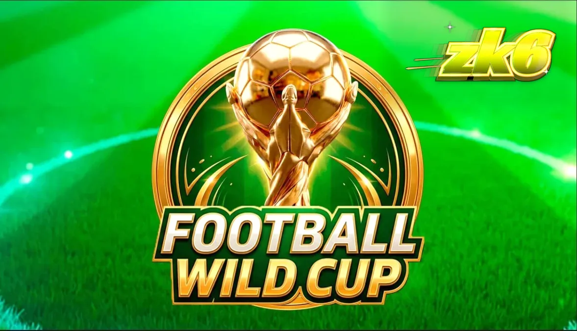 Tampilan antarmuka slot Football Wild Cup dengan latar belakang stadion sepak bola yang megah.