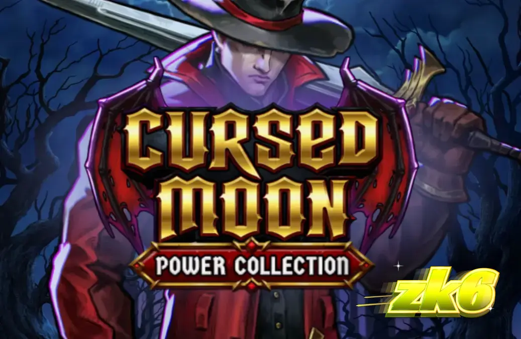 Seorang pemburu gotik bersiap menghadapi monster di bawah sinar bulan dalam slot Cursed Moon Power Collection